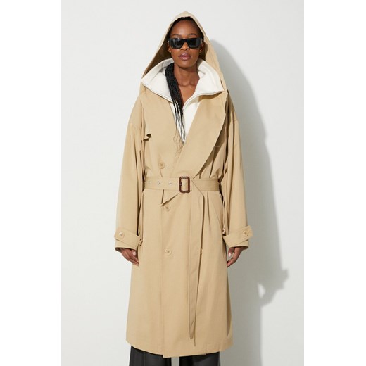 JW Anderson płaszcz damski kolor beżowy przejściowy dwurzędowy CO0267.PG0289 ze sklepu PRM w kategorii Płaszcze damskie - zdjęcie 166327565