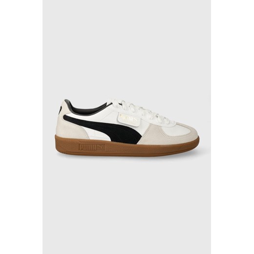 Puma sneakersy skórzane  Palermo kolor biały 396464 ze sklepu PRM w kategorii Buty sportowe damskie - zdjęcie 166327575