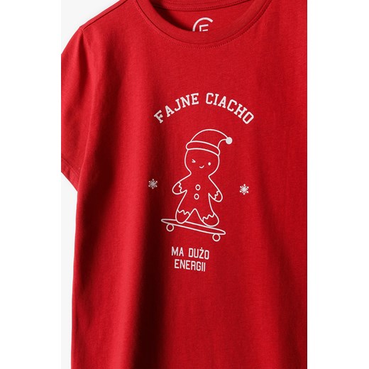 Family Concept By 5.10.15. t-shirt chłopięce bawełniany czerwony 