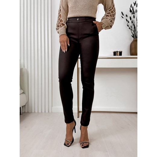spodnie shiva brązowe m/38 ze sklepu UBRA w kategorii Spodnie damskie - zdjęcie 166366498