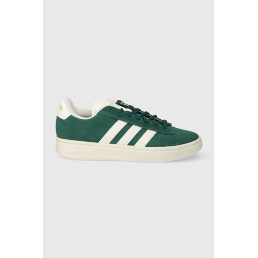 adidas sneakersy zamszowe GRAND COURT kolor zielony IE1451 ze sklepu ANSWEAR.com w kategorii Trampki męskie - zdjęcie 166375115