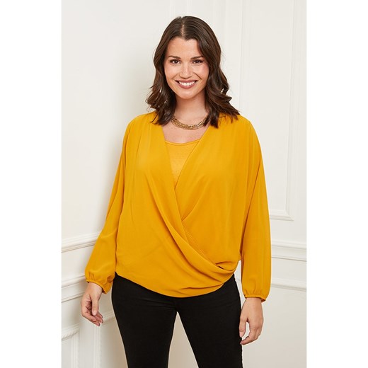 Curvy Lady Bluzka w kolorze musztardowym ze sklepu Limango Polska w kategorii Bluzki damskie - zdjęcie 166376698