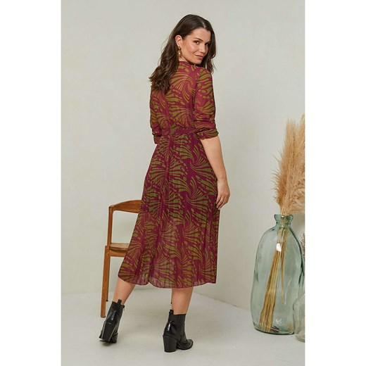 Curvy Lady Sukienka w kolorze bordowo-zielonym Curvy Lady 40/42 promocyjna cena Limango Polska