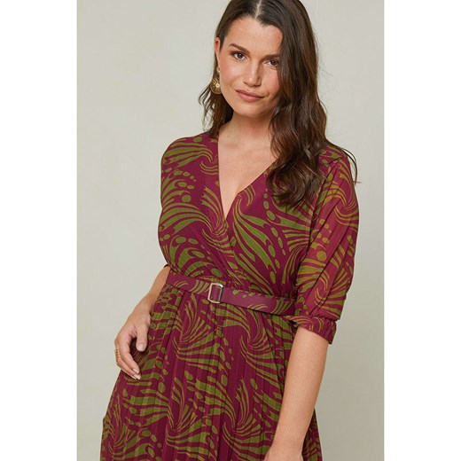 Curvy Lady Sukienka w kolorze bordowo-zielonym Curvy Lady 40/42 okazyjna cena Limango Polska