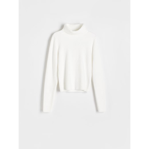 Reserved - Golf z domieszką wiskozy - złamana biel Reserved S Reserved