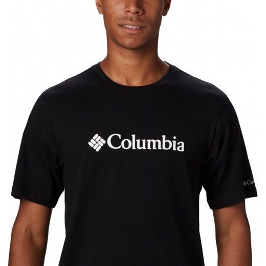 Męski t-shirt z nadrukiem COLUMBIA CSC Basic Logo Tee - czarny Columbia XL promocja Sportstylestory.com