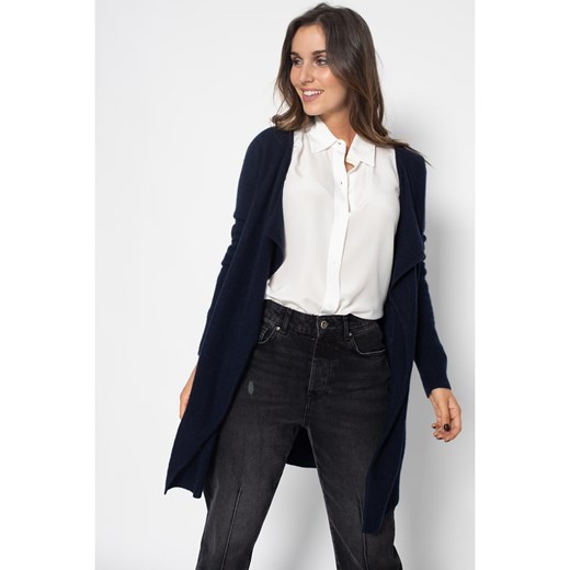 Perfect Cashmere Kaszmirowy kardigan &quot;Abigail&quot; w kolorze granatowym ze sklepu Limango Polska w kategorii Swetry damskie - zdjęcie 166387845