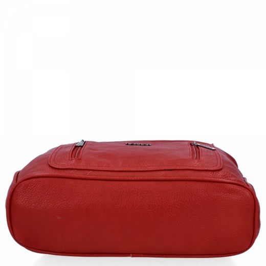 Shopper bag Hernan czerwona ze skóry ekologicznej 