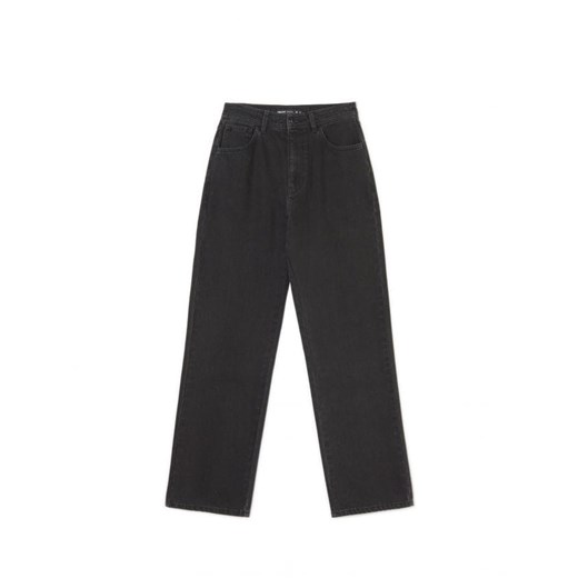 Cropp - Czarne jeansy straight - czarny ze sklepu Cropp w kategorii Jeansy damskie - zdjęcie 166389075