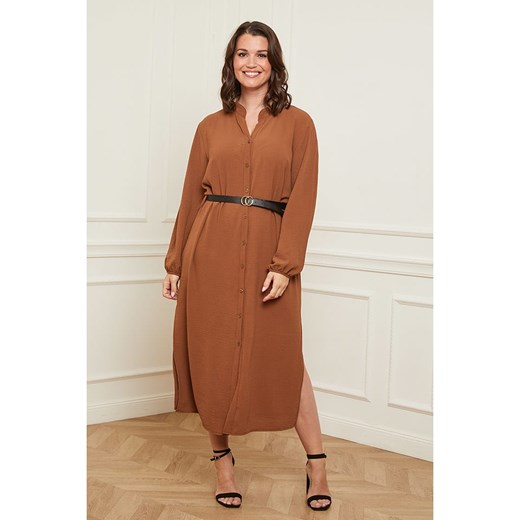 Curvy Lady Sukienka w kolorze jasnobrązowym ze sklepu Limango Polska w kategorii Sukienki - zdjęcie 166411447