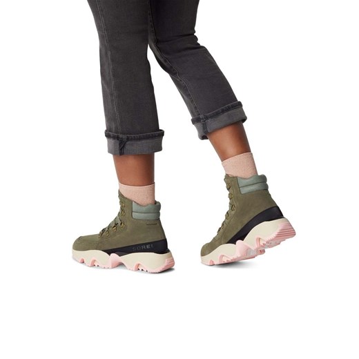 Sorel buty KINETIC IMPACT CONQUEST kolor zielony na płaskim obcasie lekko Sorel 38 okazyjna cena ANSWEAR.com