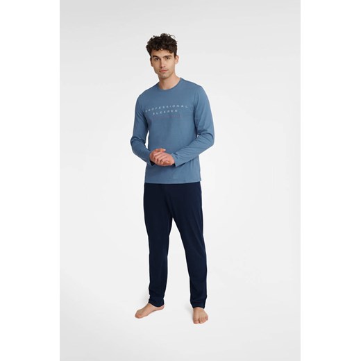 Piżama męska Insure Henderson niebieska 40963 ze sklepu piubiu_pl w kategorii Piżamy męskie - zdjęcie 166417627