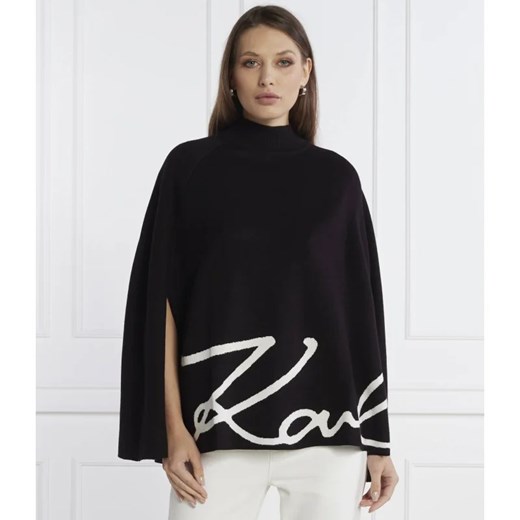 Karl Lagerfeld Ponczo karl signature cape | Loose fit ze sklepu Gomez Fashion Store w kategorii Poncza - zdjęcie 166418639