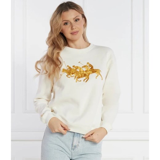 Beżowa bluza damska Polo Ralph Lauren z napisami