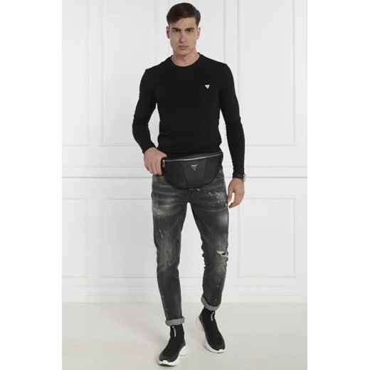 T-shirt męski Guess z długim rękawem casual czarny