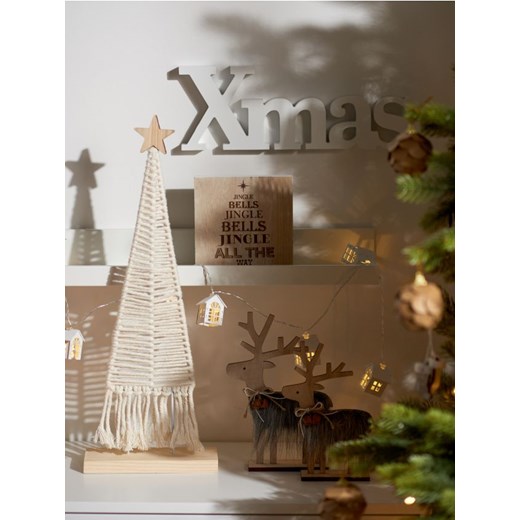 Sinsay - Dekoracja świąteczna - kremowy ze sklepu Sinsay w kategorii Dekoracje świąteczne - zdjęcie 166424075