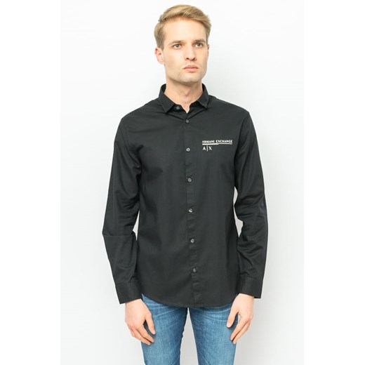 koszula męska armani exchange 6lzc17 znwwz czarna ze sklepu Royal Shop w kategorii Koszule męskie - zdjęcie 166427729