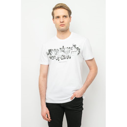 t-shirt męski armani exchange 3rztbn zjaaz biały ze sklepu Royal Shop w kategorii T-shirty męskie - zdjęcie 166428399