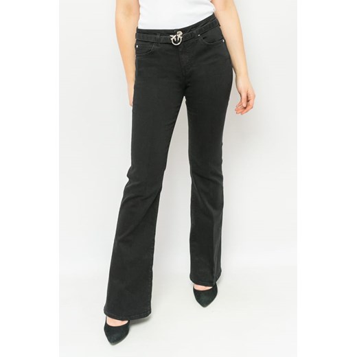 spodnie damskie pinko 100166 a0fe czarne ze sklepu Royal Shop w kategorii Jeansy męskie - zdjęcie 166428717