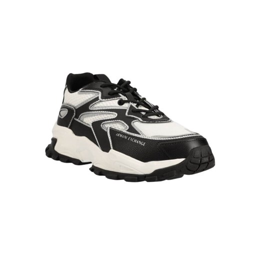 sneakersy męskie armani exchange xux159 xv642 czarno-białe ze sklepu Royal Shop w kategorii Buty sportowe męskie - zdjęcie 166429816