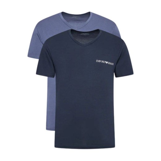 t-shirt męski emporio armani 111849 3r717 granatowo-niebieski 2 pack ze sklepu Royal Shop w kategorii T-shirty męskie - zdjęcie 166430185