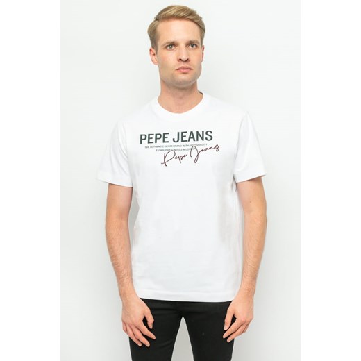 t-shirt męski pepe jeans pm508484 biały ze sklepu Royal Shop w kategorii T-shirty męskie - zdjęcie 166430456