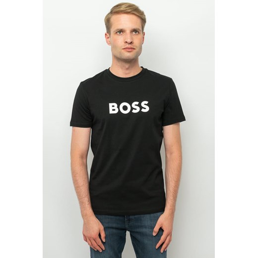 t-shirt męski hugo boss 50491706 czarny ze sklepu Royal Shop w kategorii T-shirty męskie - zdjęcie 166430537