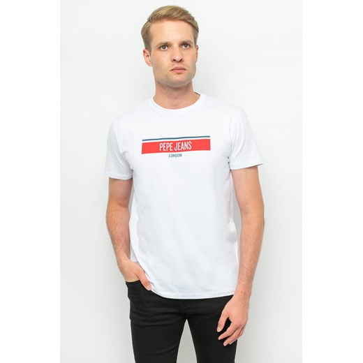 t-shirt męski pepe jeans pm508600 biały ze sklepu Royal Shop w kategorii T-shirty męskie - zdjęcie 166430577