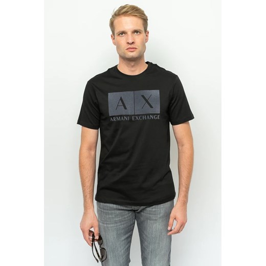 t-shirt męski armani exchange 6rztjz zj8ez czarny ze sklepu Royal Shop w kategorii T-shirty męskie - zdjęcie 166431549