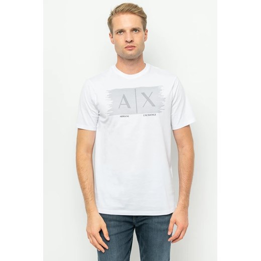 t-shirt męski armani exchange 6rzthb zjh4z biały ze sklepu Royal Shop w kategorii T-shirty męskie - zdjęcie 166431559