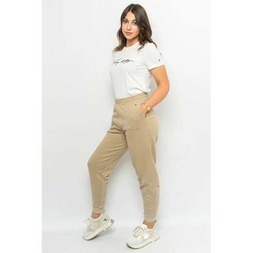 spodnie dresowe damskie tommy hilfiger ww0ww31776 beżowy Tommy Hilfiger L okazja Royal Shop