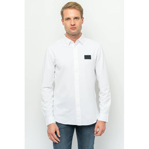 koszula męska armani exchange 6rzchj zjycz biały ze sklepu Royal Shop w kategorii Koszule męskie - zdjęcie 166432079
