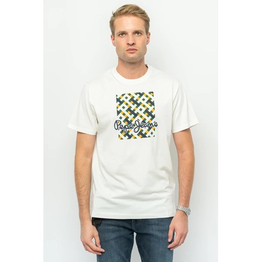 t-shirt męski pepe jeans pm509118 biały ze sklepu Royal Shop w kategorii T-shirty męskie - zdjęcie 166432506