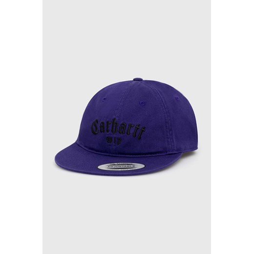 Carhartt WIP czapka z daszkiem Onyx Cap kolor fioletowy z aplikacją I032899.1ZTXX ze sklepu PRM w kategorii Czapki z daszkiem damskie - zdjęcie 166438497