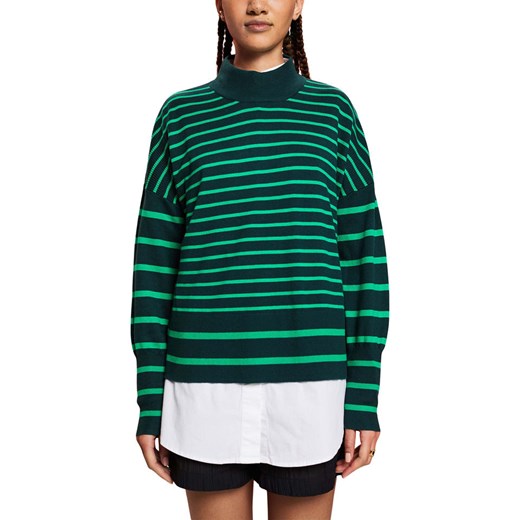 ESPRIT Sweter w kolorze ciemnozielono-zielonym ze sklepu Limango Polska w kategorii Swetry damskie - zdjęcie 166446916