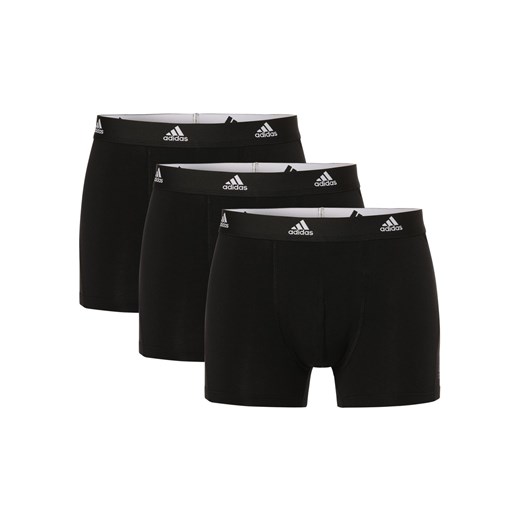 adidas Performance Bokserki pakowane po 3szt. Mężczyźni Bawełna czarny jednolity ze sklepu vangraaf w kategorii Majtki męskie - zdjęcie 166447517