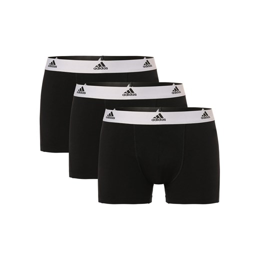 adidas Performance Bokserki pakowane po 3szt. Mężczyźni Bawełna czarny jednolity ze sklepu vangraaf w kategorii Majtki męskie - zdjęcie 166447518