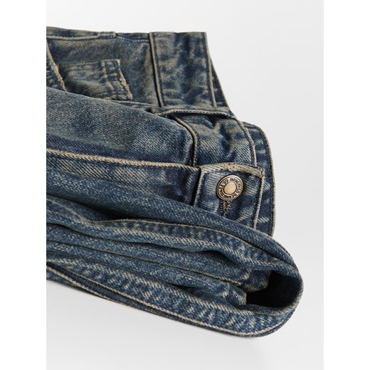 Szare jeansy damskie Reserved z tkaniny 