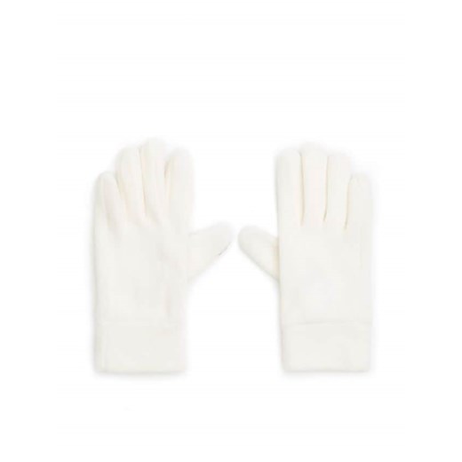 Cropp - Kremowe polarowe rękawiczki - kremowy ze sklepu Cropp w kategorii Rękawiczki damskie - zdjęcie 166455925