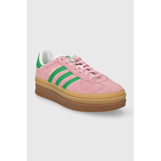 Adidas Originals buty sportowe damskie sneakersy na wiosnę wiązane zamszowe płaskie 