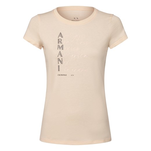 Armani Exchange T-shirt damski Kobiety Bawełna różowy nadruk ze sklepu vangraaf w kategorii Bluzki damskie - zdjęcie 166465338
