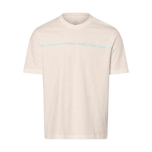 Armani Exchange T-shirt męski Mężczyźni Bawełna écru nadruk ze sklepu vangraaf w kategorii T-shirty męskie - zdjęcie 166465346