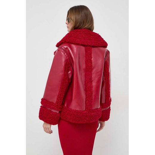 Karl Lagerfeld kurtka damska kolor czerwony przejściowa oversize Karl Lagerfeld XS ANSWEAR.com