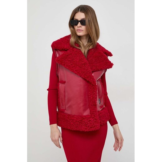Karl Lagerfeld kurtka damska kolor czerwony przejściowa oversize Karl Lagerfeld S ANSWEAR.com