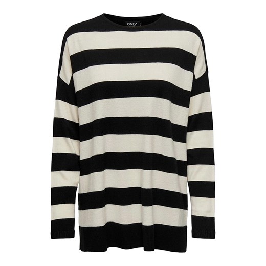 ONLY Sweter w kolorze czarno-kremowym M Limango Polska okazyjna cena