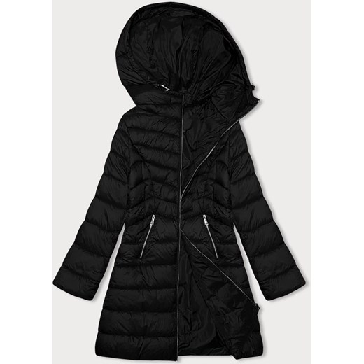 Pikowana kurtka damska z kapturem J Style czarna (11Z8083) ze sklepu goodlookin.pl w kategorii Kurtki damskie - zdjęcie 166472397