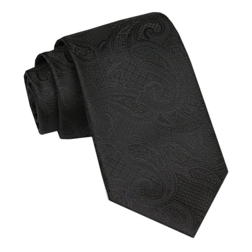 Angelo di Monti - Krawat Męski - Czarny z Delikatną Fakturą KRADM2088 ze sklepu JegoSzafa.pl w kategorii Krawaty - zdjęcie 166472537