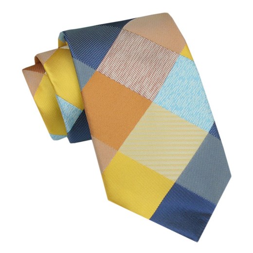 Angelo di Monti - Krawat Męski - Kolorowe Kwadraty KRADM2083 ze sklepu JegoSzafa.pl w kategorii Krawaty - zdjęcie 166472547