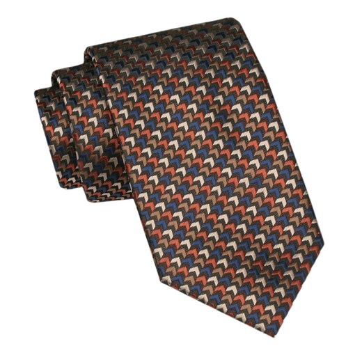 Angelo di Monti - Krawat Męski - Kolorowy w Drobny Wzór KRADM2092 ze sklepu JegoSzafa.pl w kategorii Krawaty - zdjęcie 166472549