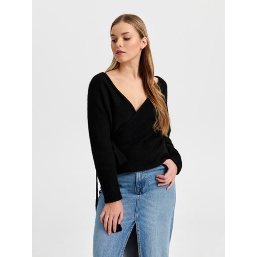 Sinsay - Sweter z wiązaniem - czarny Sinsay XS Sinsay